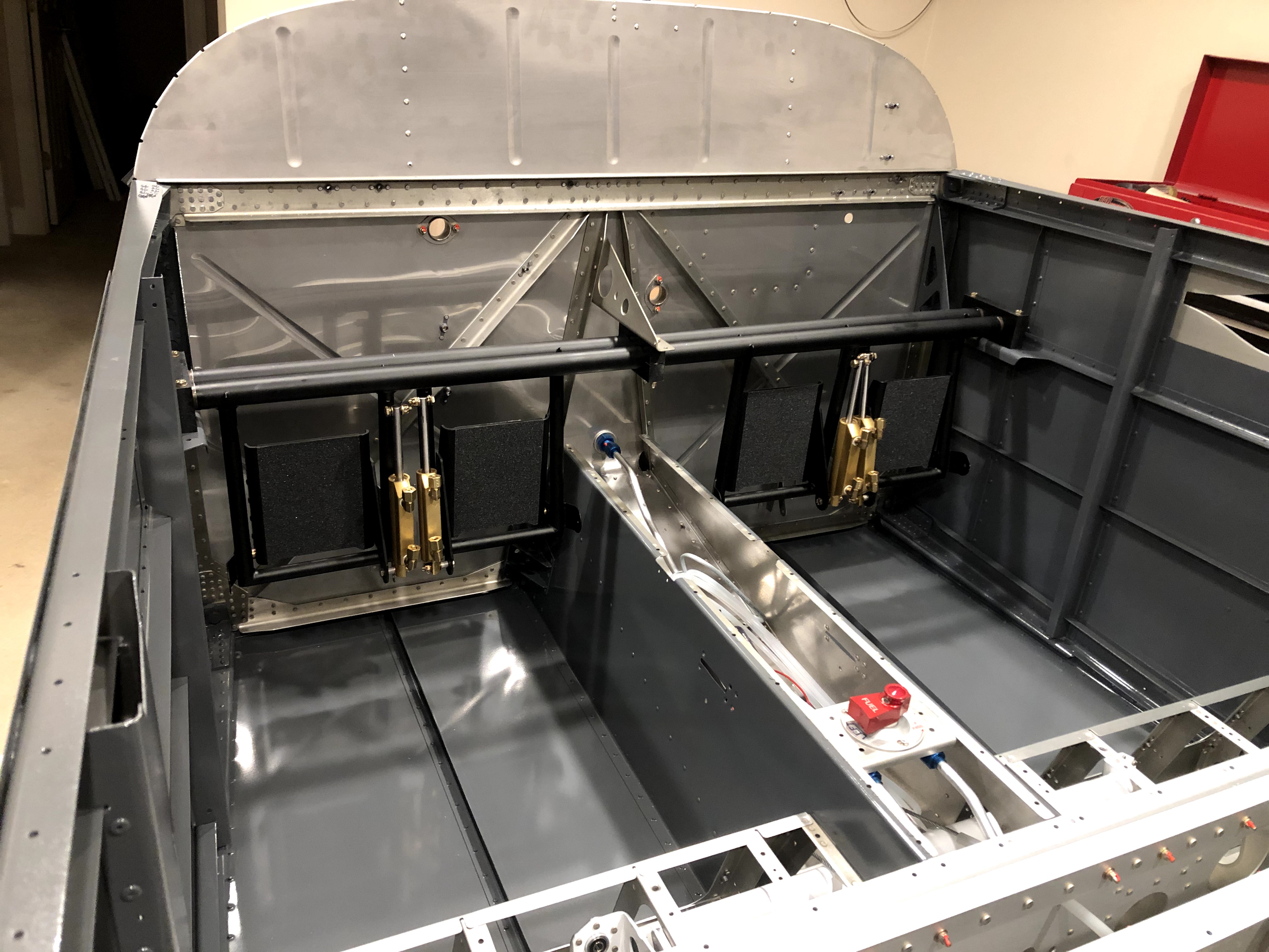 Installed rudder pedals and brake lines – Ron's RV-14A Build Log